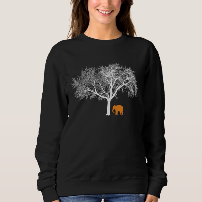 Sweatshirt African Wildlife Elephant Modern Minimal (Devant)