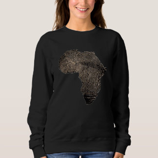 Sweatshirt Afrique ADN Drapeau Pouce Doigt Empreinte Racines