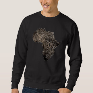 Sweatshirt Afrique ADN Drapeau Pouce Doigt Empreinte Racines