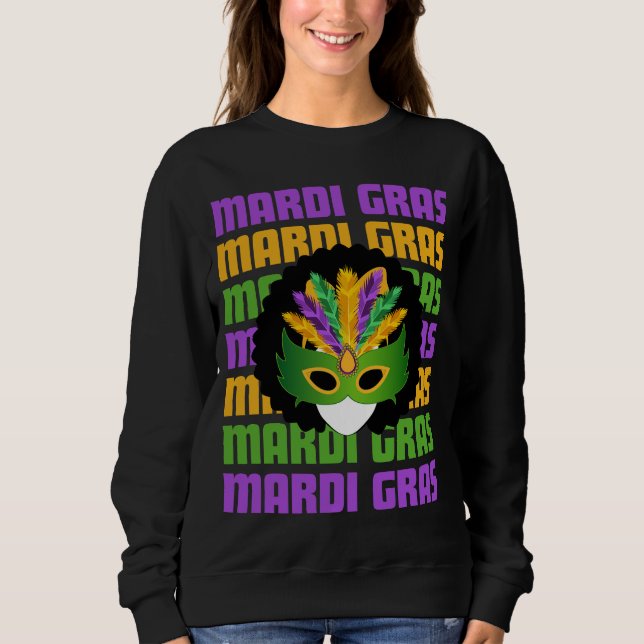 Sweatshirt Afro MARDI GRAS (Devant)