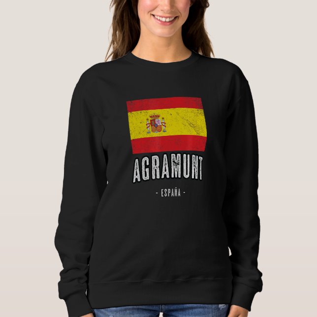 Sweatshirt Agramunt Espagne Es Drapeau Ville Bandera Ropa (Devant)