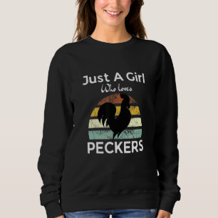 Sweatshirt Agriculteur De Poulet Juste Une Fille Qui Aime Les