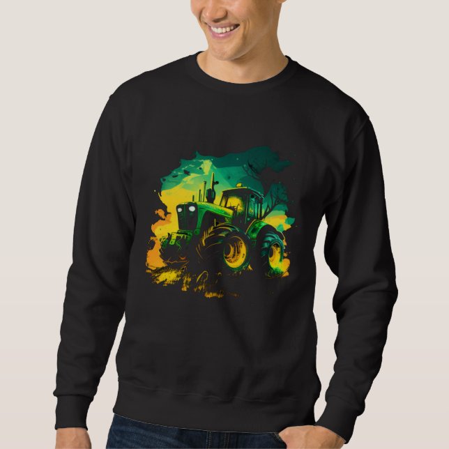 Sweatshirt Agriculture farmers driving thick trekkers tractor (Devant)