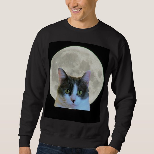 Sweatshirt Ah, salut Kitty et la Pleine lune (Devant)