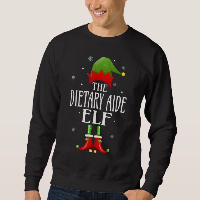Sweatshirt Aide alimentaire Elf Xmas drôle Famille correspond (Devant)