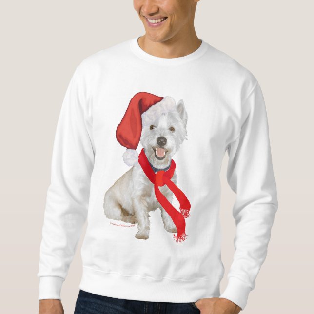 Sweatshirt Aide de Westie Père Noël (Devant)