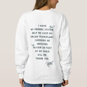 Sweatshirt Aidez-Moi À Garder Mon Orgue Blanc