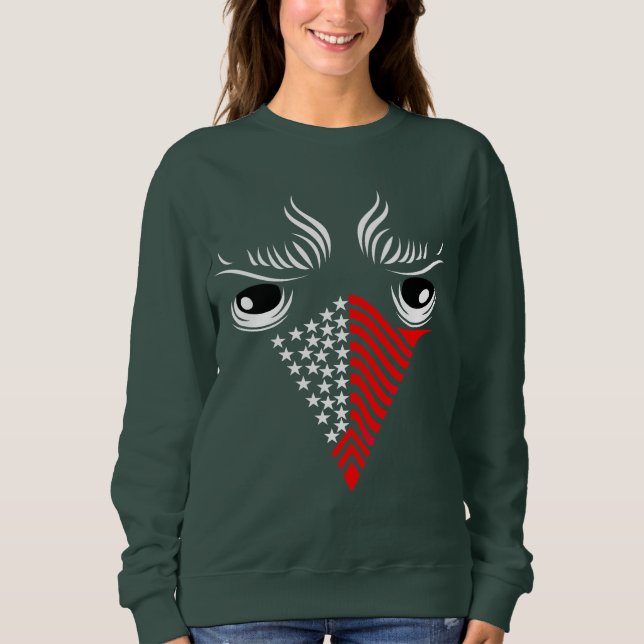Sweatshirt Aigle des yeux du pays américain - oeil d'aigle (Devant)