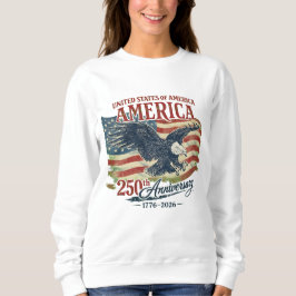 Sweatshirt Aigle Drapeau Amérique 250e Anniversaire États-Uni