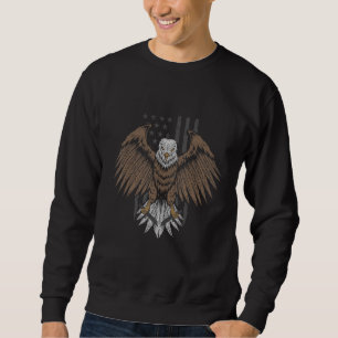 Sweatshirt Aigle du drapeau américain 4 juillet fête de l'ind
