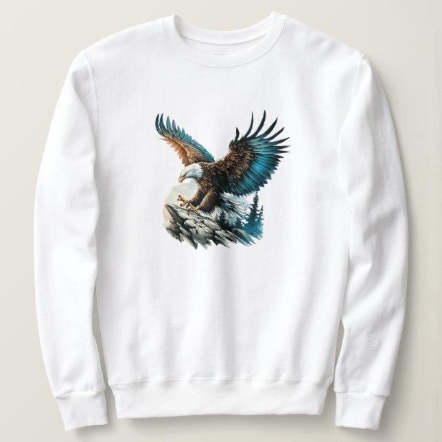 Sweatshirt Aigle en aquarelle (Design devant)