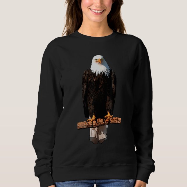 Sweatshirt Aigle Imprimer Aigles Animaux Motif Bald Enfants A (Devant)