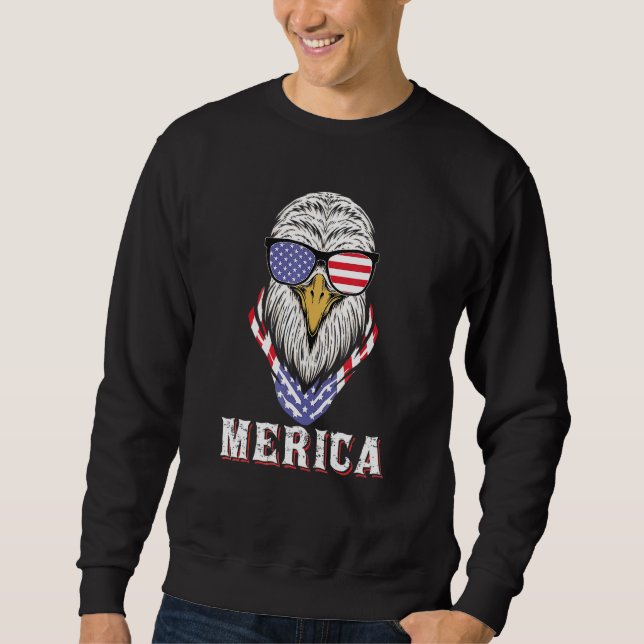 Sweatshirt Aigle Merica 4 juillet Aigle Patriotique 4e De Ju (Devant)