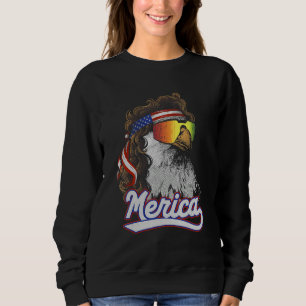Sweatshirt Aigle Mullet Merica 4 Juillet Usa Patriotique 9