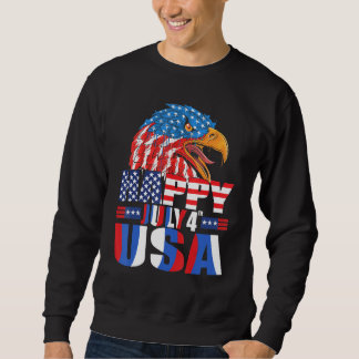 Sweatshirt Aigle patriotique 4 juillet Drapeau américain amér