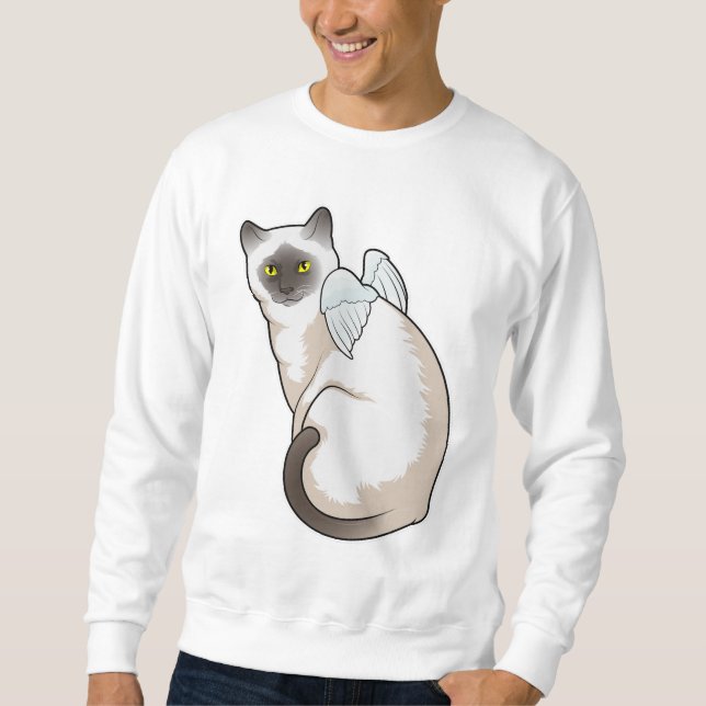 Sweatshirt Ailes d'ange de chat (Devant)