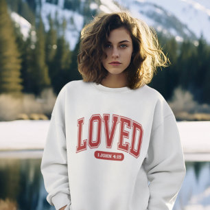 Sweatshirt AIMÉ PAR CHRIST Valentine Écriture blanc femmes