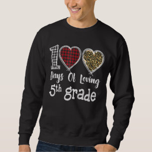 Sweatshirt Aimer 100 Jours De 5E Année Enseignant Leopar