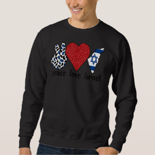 Sweatshirt Aimer Israël Fière Drapeau Israélien Racines Israé