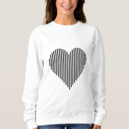 Sweatshirt aimer les femmes de coeur blanc