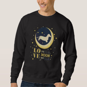Sweatshirt Aimez Dachshund Wiener Doxen Chien À La Lune