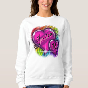 Sweatshirt Airbrush Sweet 16 T-shirt personnalisé