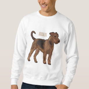 Sweatshirt Airedale terrier dog cartoon