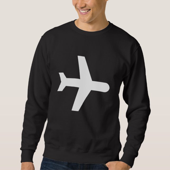 Sweatshirt Airplane White Travel (Devant)