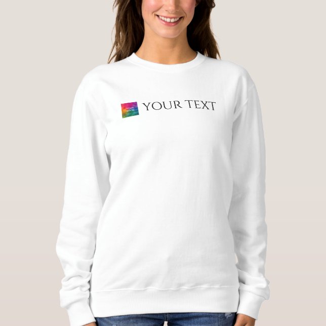 Sweatshirt Ajouter Texte Télécharger Photo Logo Femmes Modern (Devant)