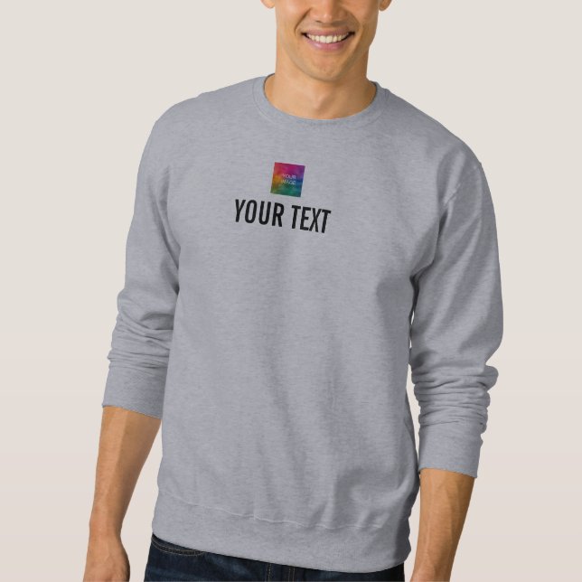 Sweatshirt Ajouter votre image Logo Nom du texte Ici Hommes G (Devant)
