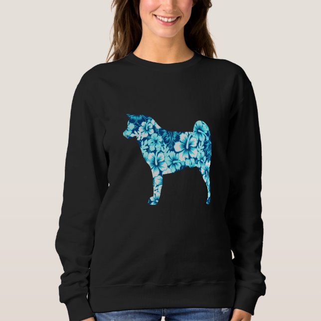 Sweatshirt Akita Aloha Hawaiian Chien (Devant)