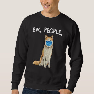 Sweatshirt Akita Ew Chien Portant Un Masque Visage