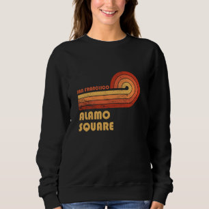 Sweatshirt Alamo Carré San Francisco California Retro Vintag