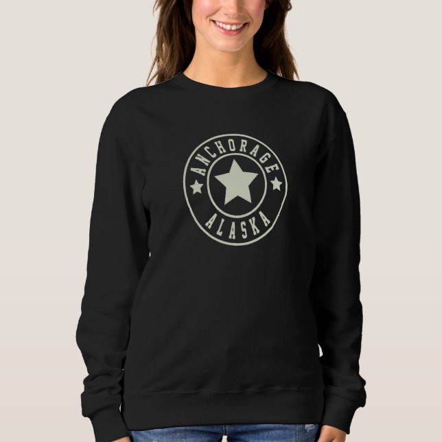 Sweatshirt Alaska Anchorage Retro Vintage (Devant)