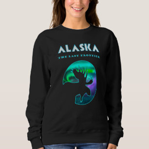 Sweatshirt Alaska Northern Lights T Oie d'Alaska avec Aurora