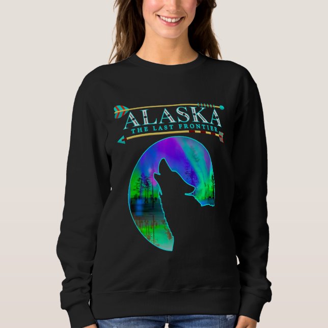 Sweatshirt Alaska State Pride Alaska Northern Lights Alaskan (Devant)