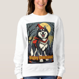 Sweatshirt Alaskan Malamute Joyeux Howloween