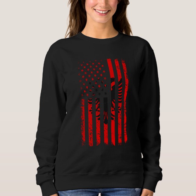 Sweatshirt Albanian American Flag Albania America Pride Herit (Devant)