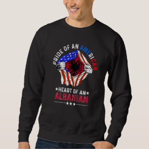 Sweatshirt Albanie Amérique Américaine Fierté Étrangère Alban
