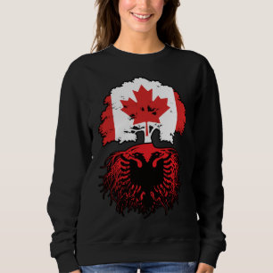 Sweatshirt Albanie Drapeau des racines canadiennes de l'arbre