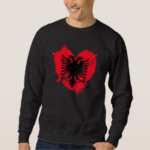 Sweatshirt Albanie Drapeau J'Aime C'Est Dans Mon Adn Pour Les