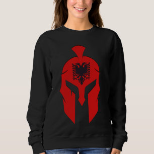 Sweatshirt Albanie Guerrier Alban Guerrier Drapeau Idée cadea