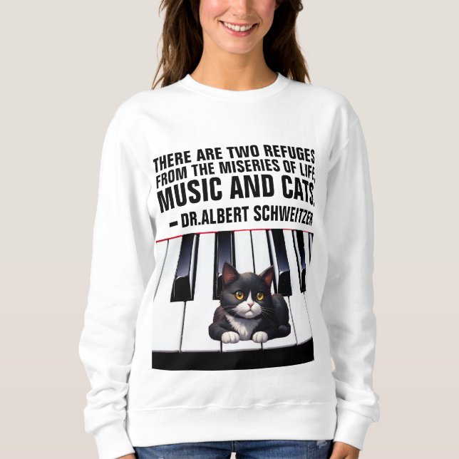 SWEATSHIRT ALBERT SCHWEITZER CAT CITE MUSIQUE ET CADEAUX (Devant)