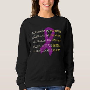 Sweatshirt Alerte de sensibilisation aux allergies aux arachi