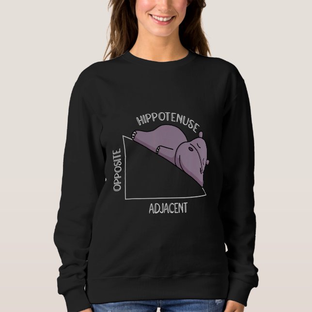 Sweatshirt algebra math student math teacher hippotenuse (Devant)