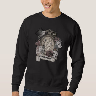 Sweatshirt Alice & Cheshire Cat Wonderland Elements