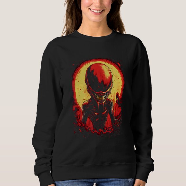 Sweatshirt Alien Creature Extraterrestrial by Haunted Horror  (Devant)