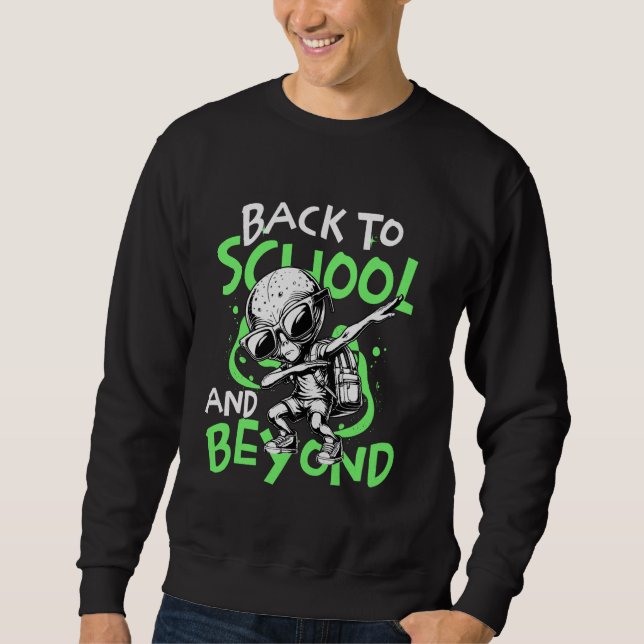 Sweatshirt Alien Retour à l'école pour les étudiants et les e (Devant)