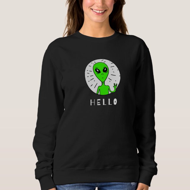 Sweatshirt Alien vert déplaisant (Devant)