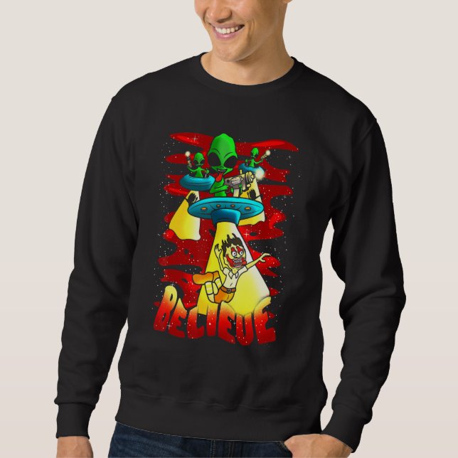 Sweatshirt Alien Vêtements Aliens Vêtements Croire (Devant)